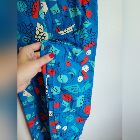 NWT lularoe fancy fruit color contrast leggings - Picture 10 of 13